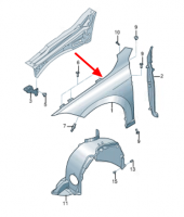 Крыло JETTA va3 (2020-) переднее R