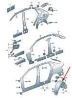 Подкрылок JETTA va3 (2020-) задний R